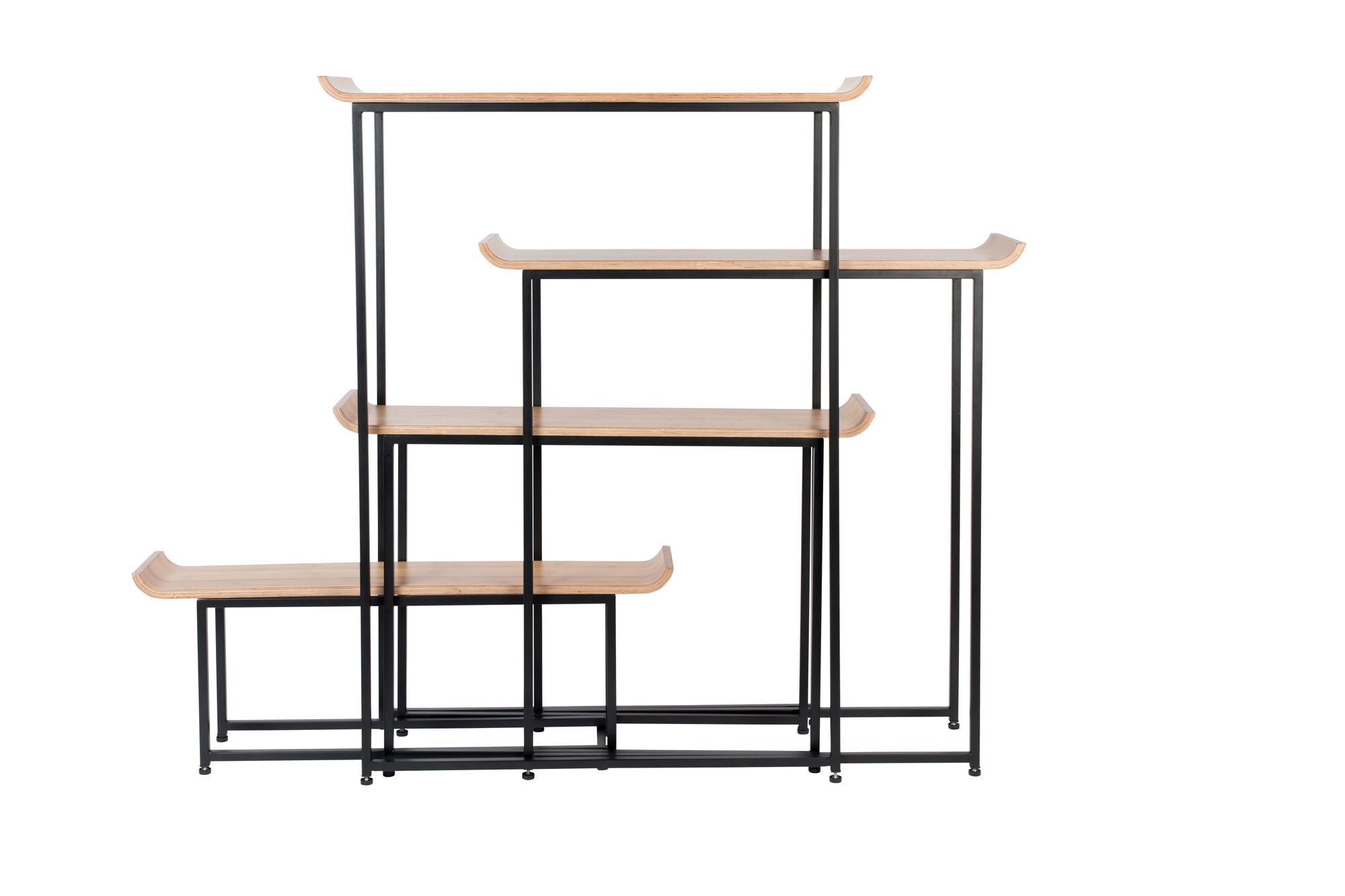 Zuiver Flodka Black & Natural Wood Display Unit